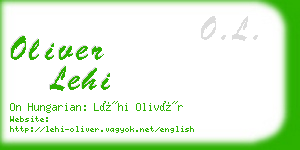 oliver lehi business card